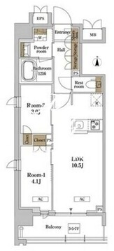 ＲＪＲプレシア蒲田 208 間取り図