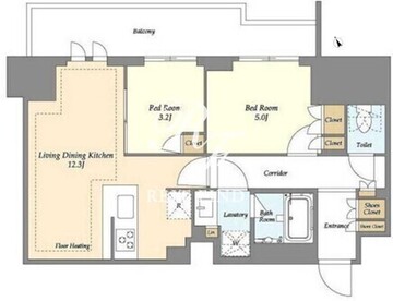 オアーゼ日暮里レジデンス 720 間取り図