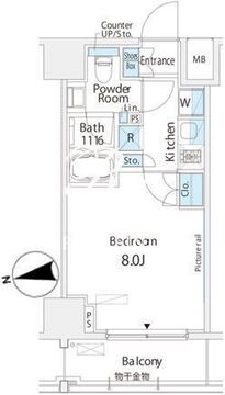 ベルビュー浅草橋 702 間取り図