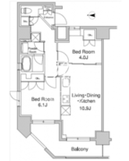 プラウドフラット浅草駒形 1301 間取り図
