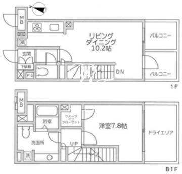 レジディア西新宿2 108 間取り図