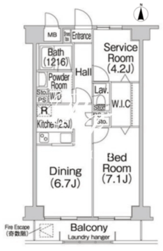 コンフォリア赤羽岩淵 704 間取り図