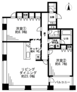 レジディアタワー麻布十番 1603 間取り図