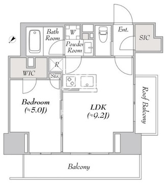 ルミーク北品川 802 間取り図