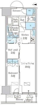 パークアクシス品川天王洲アイル 704 間取り図