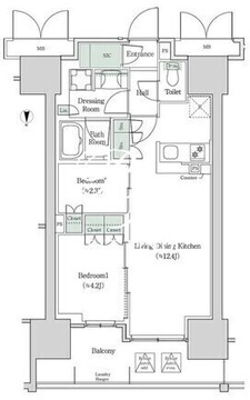 ブルックサイドレジデンス木場 546 間取り図