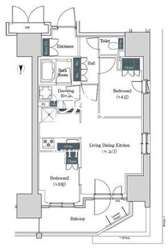 ブルックサイドレジデンス木場 547 間取り図