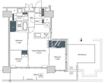 ブルックサイドレジデンス木場 1410 間取り図
