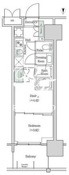 ブルックサイドレジデンス木場 1027 間取り図