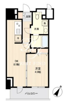 ドゥーエ幡ヶ谷 1607 間取り図