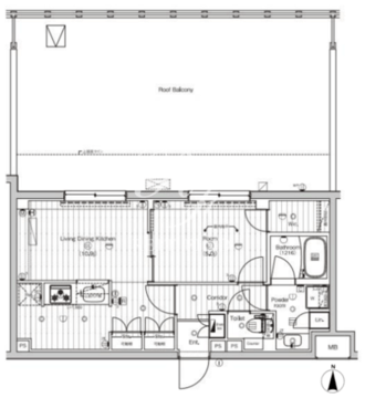 プレミアムキューブ東高円寺DEUX 404 間取り図