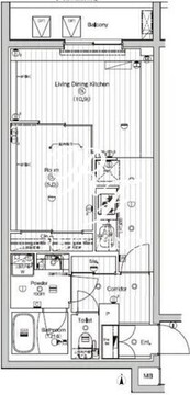 プレミアムキューブ東高円寺DEUX 406 間取り図