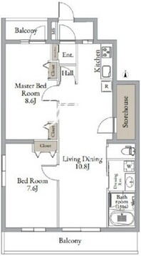 ベルメゾン中村橋サウス 103 間取り図
