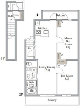 ベルメゾン中村橋サウス 204 間取り図