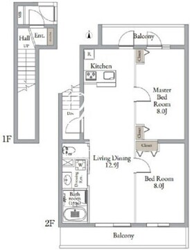 ベルメゾン中村橋サウス 206 間取り図