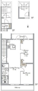 ベルメゾン中村橋サウス 302 間取り図
