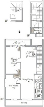 ベルメゾン中村橋サウス 305 間取り図
