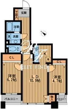 プライムアーバン新川 1102 間取り図