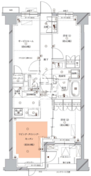 オーパスレジデンス目黒洗足 206 間取り図