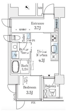 コスモグラシア大塚 1002 間取り図