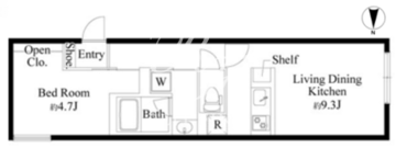 フォルスクラス高田馬場 202 間取り図