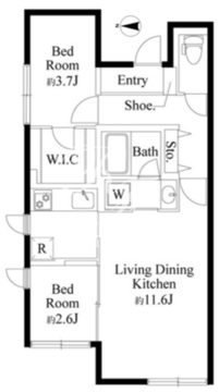 フォルスクラス高田馬場 401 間取り図