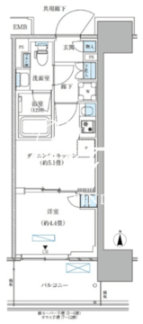 パークアクシス西大島コンフォートスクエア 1106 間取り図