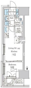 パークアクシス品川天王洲アイル 1105 間取り図
