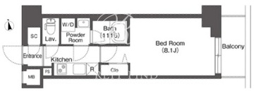バウスフラッツ高円寺 205 間取り図