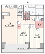 プラウドタワー芝浦 16階68.48㎡ 間取り図