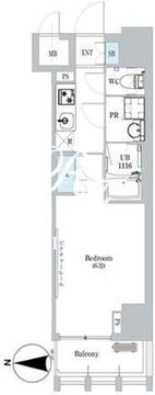 ディームス蔵前 203 間取り図