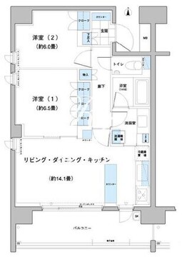 ガーデニエール砧レジデンス 204 間取り図