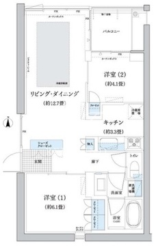 ガーデニエール砧ウエスト 518 間取り図