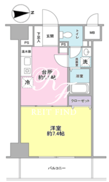 ヴェルデ東日本橋 402 間取り図