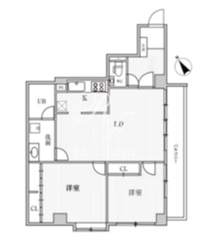 リエール市ヶ谷 201 間取り図