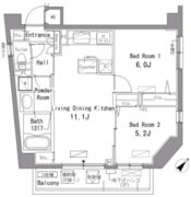 パークアクシス板橋 509 間取り図