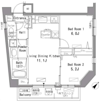 パークアクシス板橋 509 間取り図