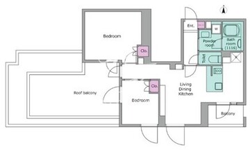リヴ　アン　フルール 501 間取り図