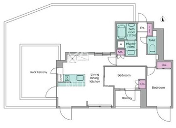 リヴ　アン　フルール 401 間取り図