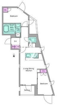 リヴ　アン　フルール 305 間取り図