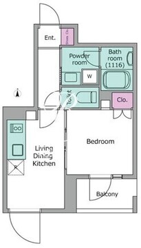 リヴ　アン　フルール 102 間取り図