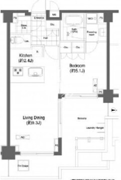 プライムアーバン目黒大橋ヒルズ 610 間取り図