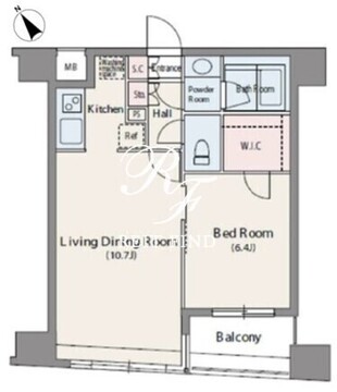 人形町デュープレックスリズ 802 間取り図