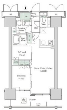 ブルックサイドレジデンス木場 402 間取り図