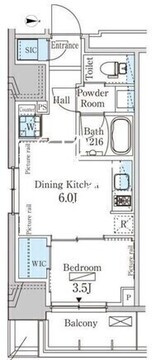 パークアクシス赤塚 1008 間取り図