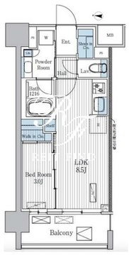 テラ蚕糸の森 1102 間取り図