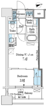 パークアクシス御茶ノ水ヒルトップ 309 間取り図