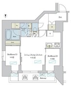 ブリリアイスト浅草 504 間取り図