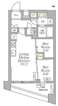 NOGATA RESIDENCE 201 間取り図