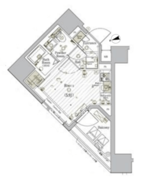 リライア大森 801 間取り図